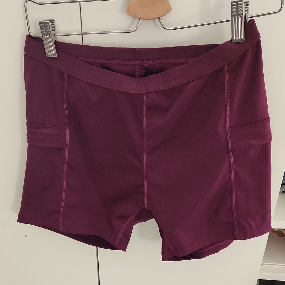 Women's Maroon Bike Shorts